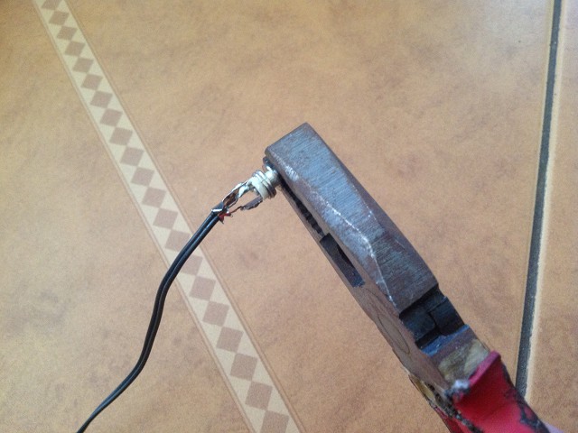 wires soldered to jack